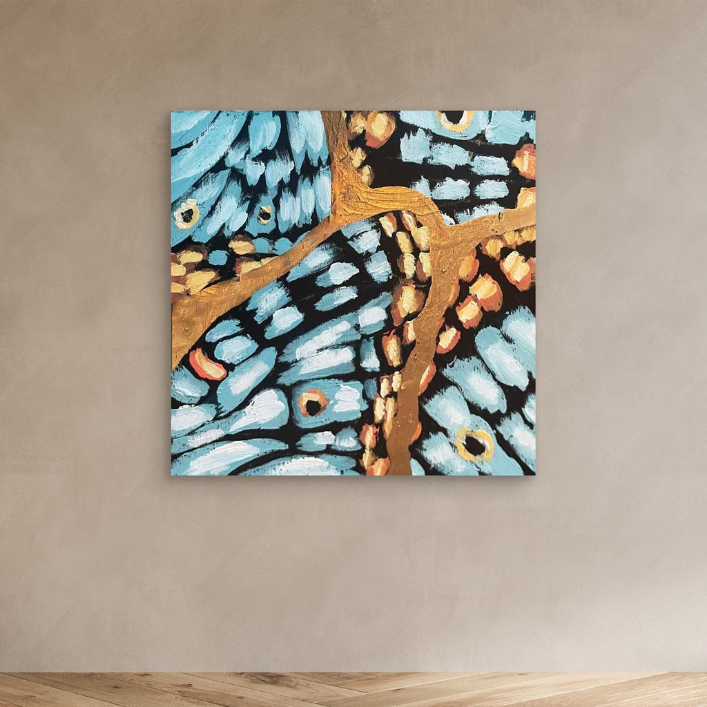 Becoming Butterflies #2 White Peacock Butterfly Canvas Print
