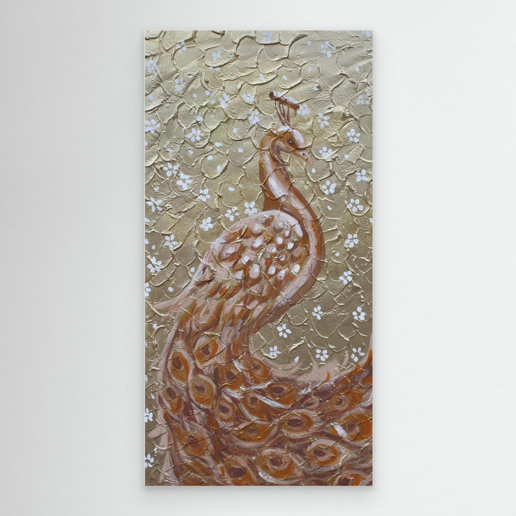The Golden Peacock Original Painting