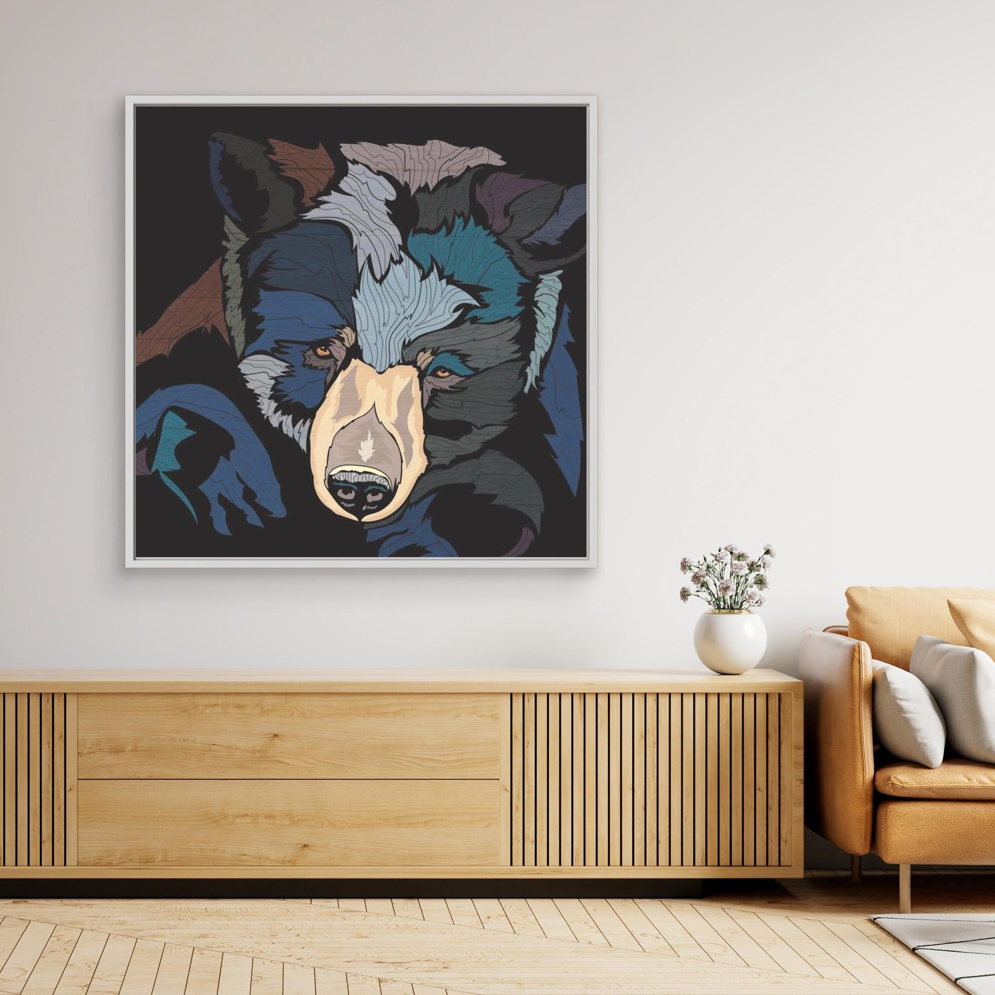 Maddy - Bear Print on Canvas 