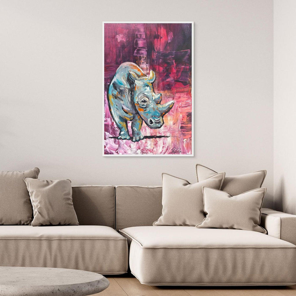 Ascend Through Stillness - Rhino Fine Art Print