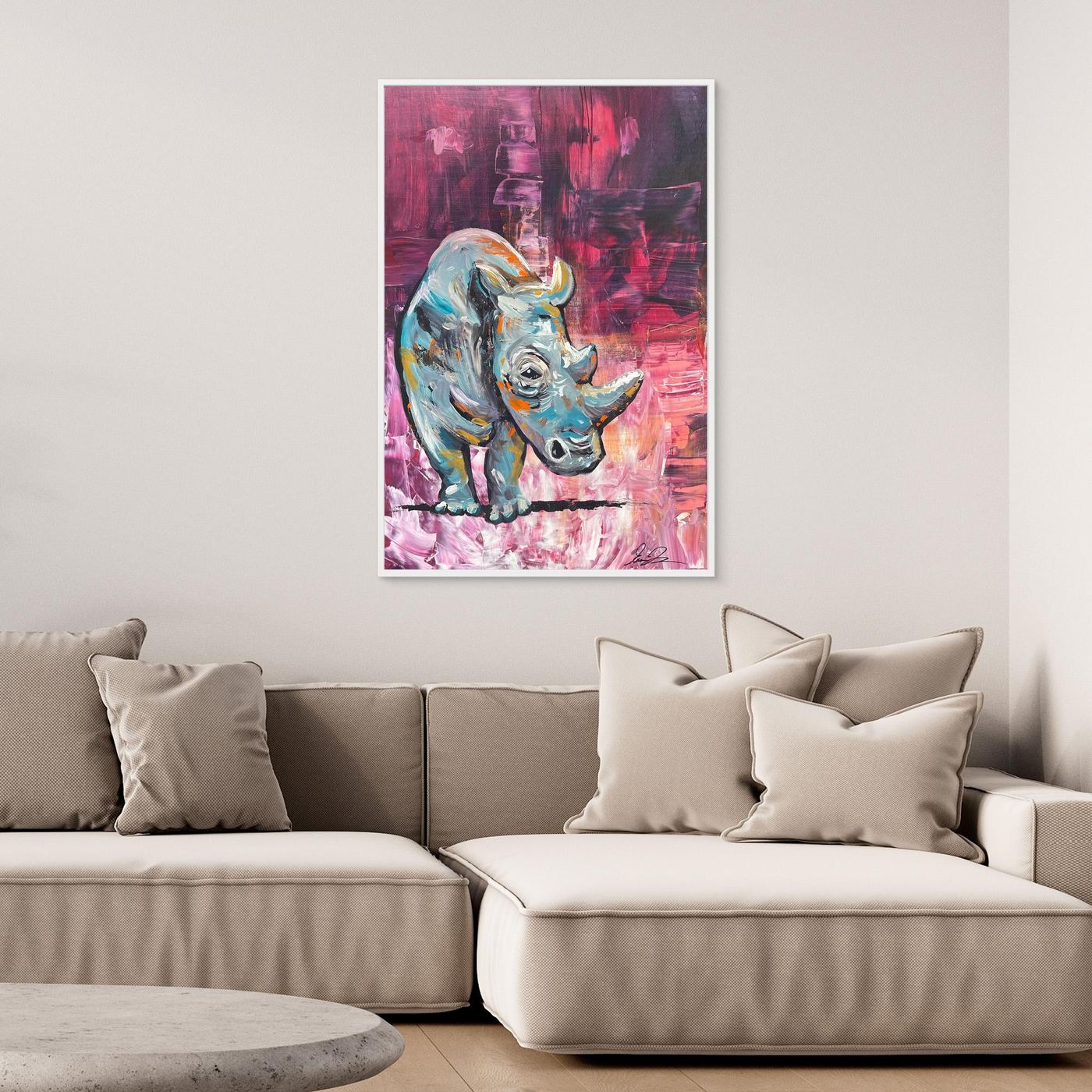 Ascend Through Stillness - Rhino Fine Art Print