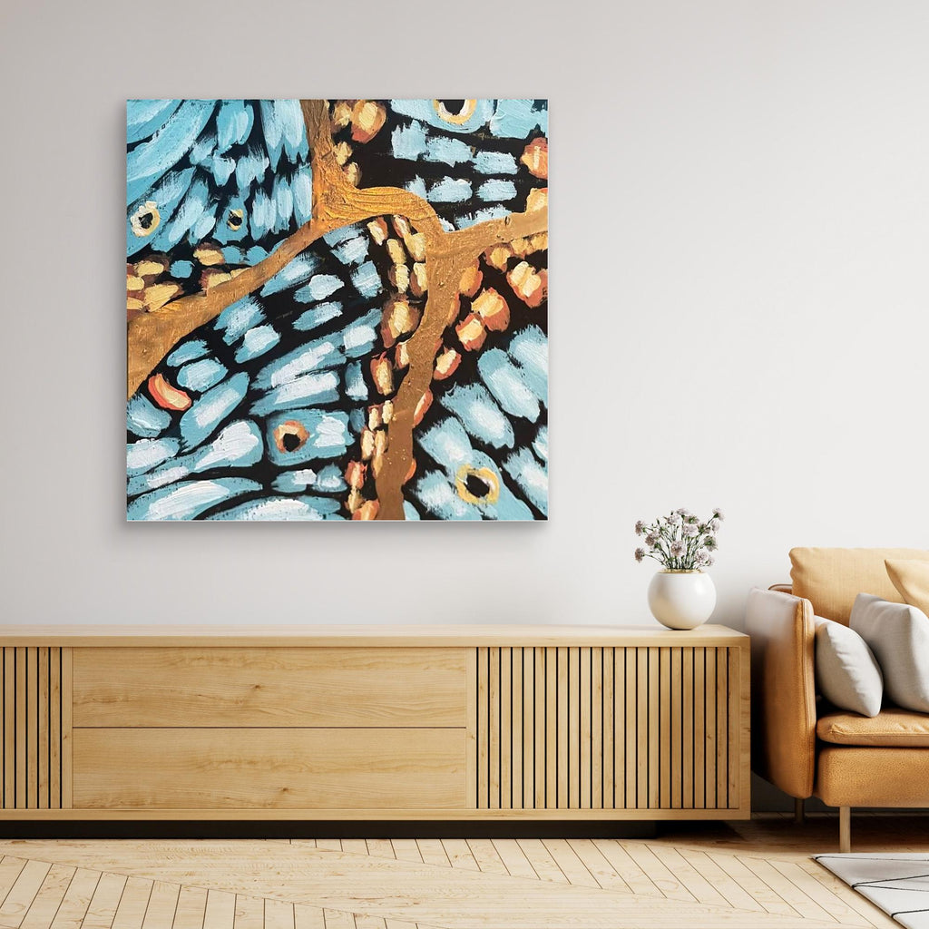 Becoming Butterflies #2 White Peacock Butterfly Canvas Print
