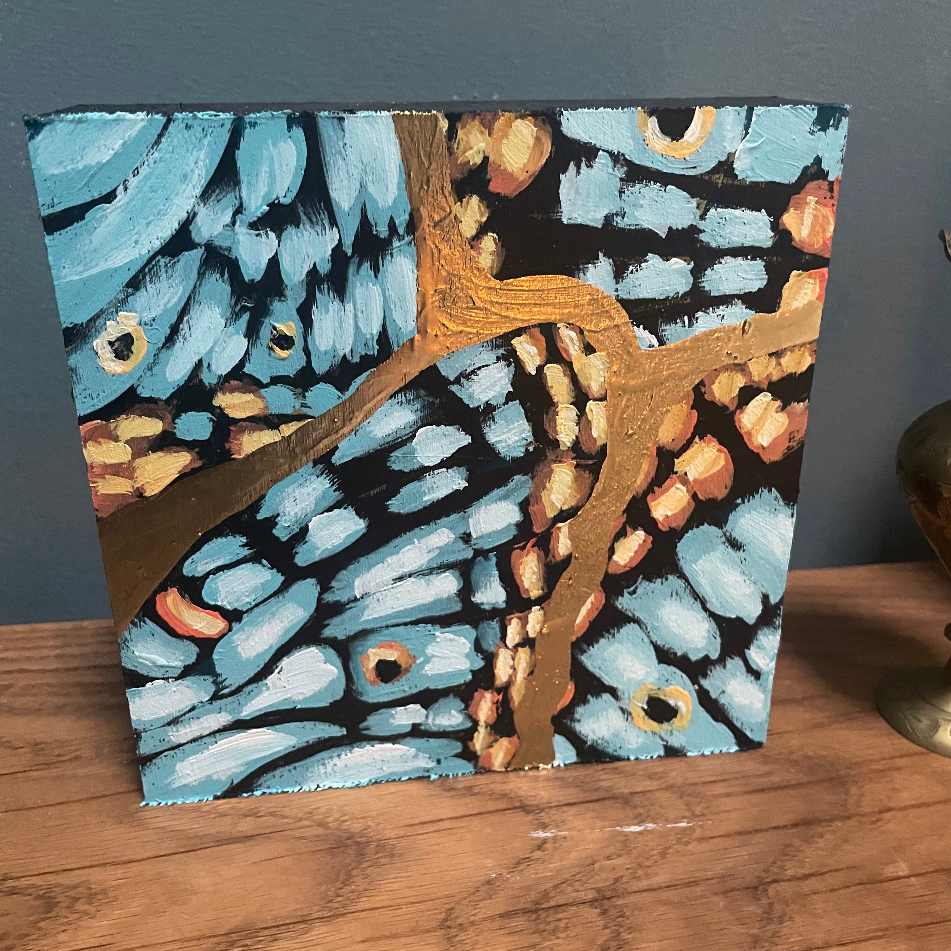 Becoming Butterflies #2 White Peacock Butterfly - Original Painting