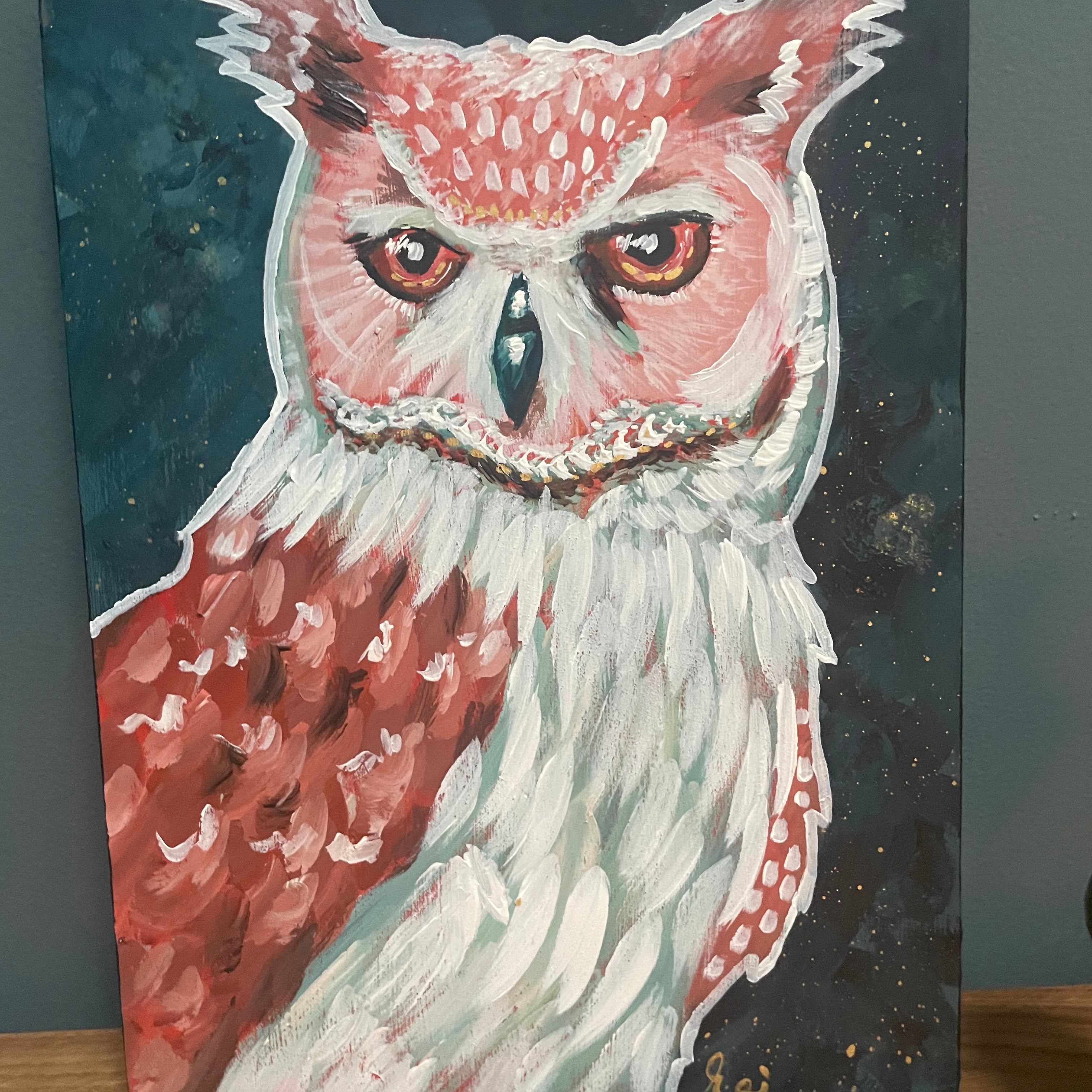 The Steady One - Owl Original Painting