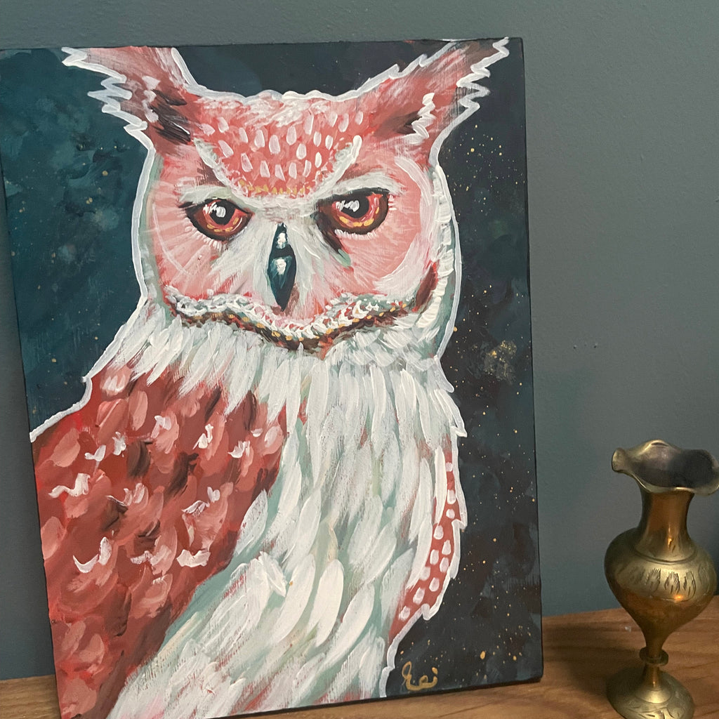 The Steady One - Owl Original Painting