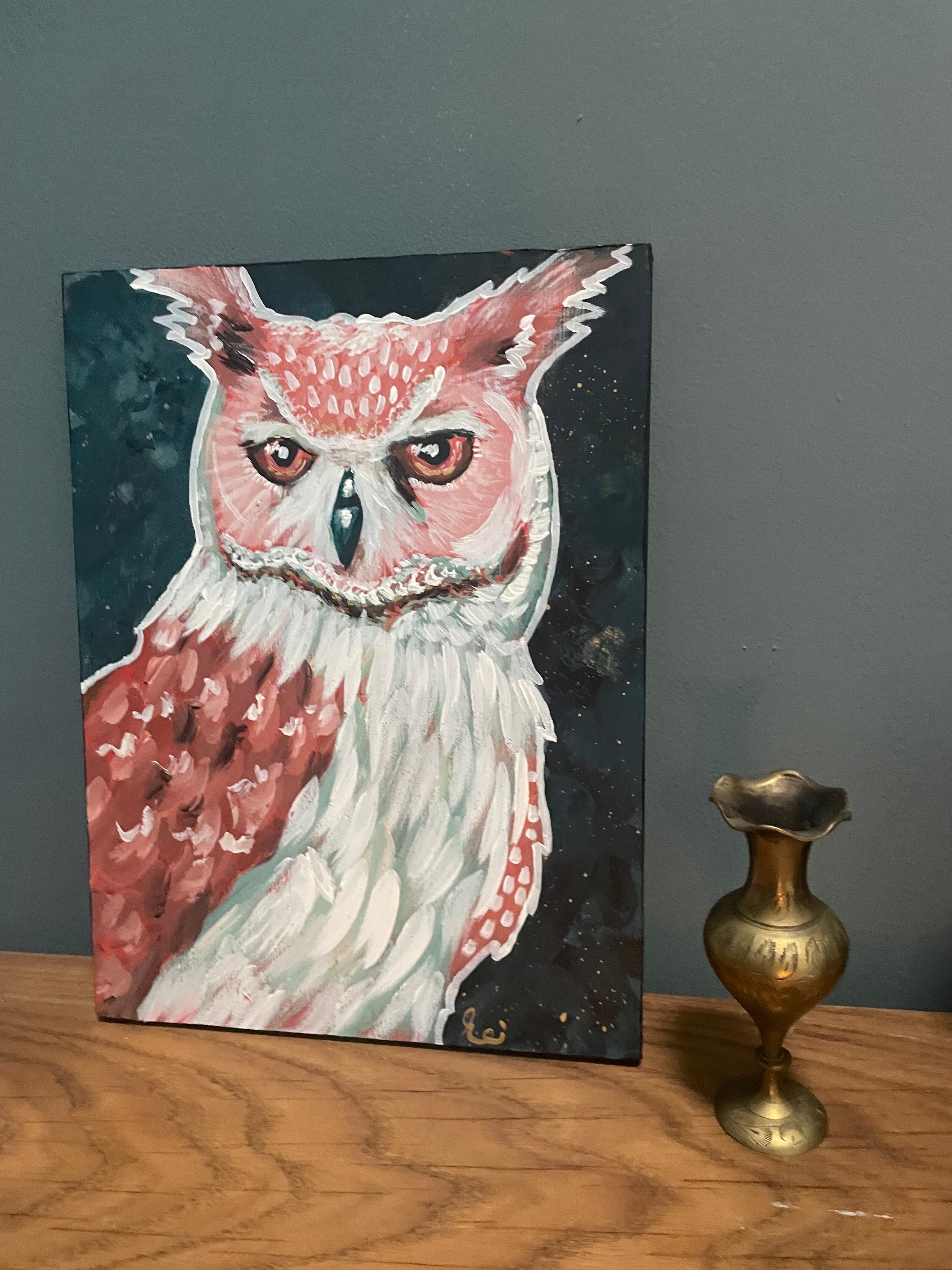 The Steady One - Owl Original Painting