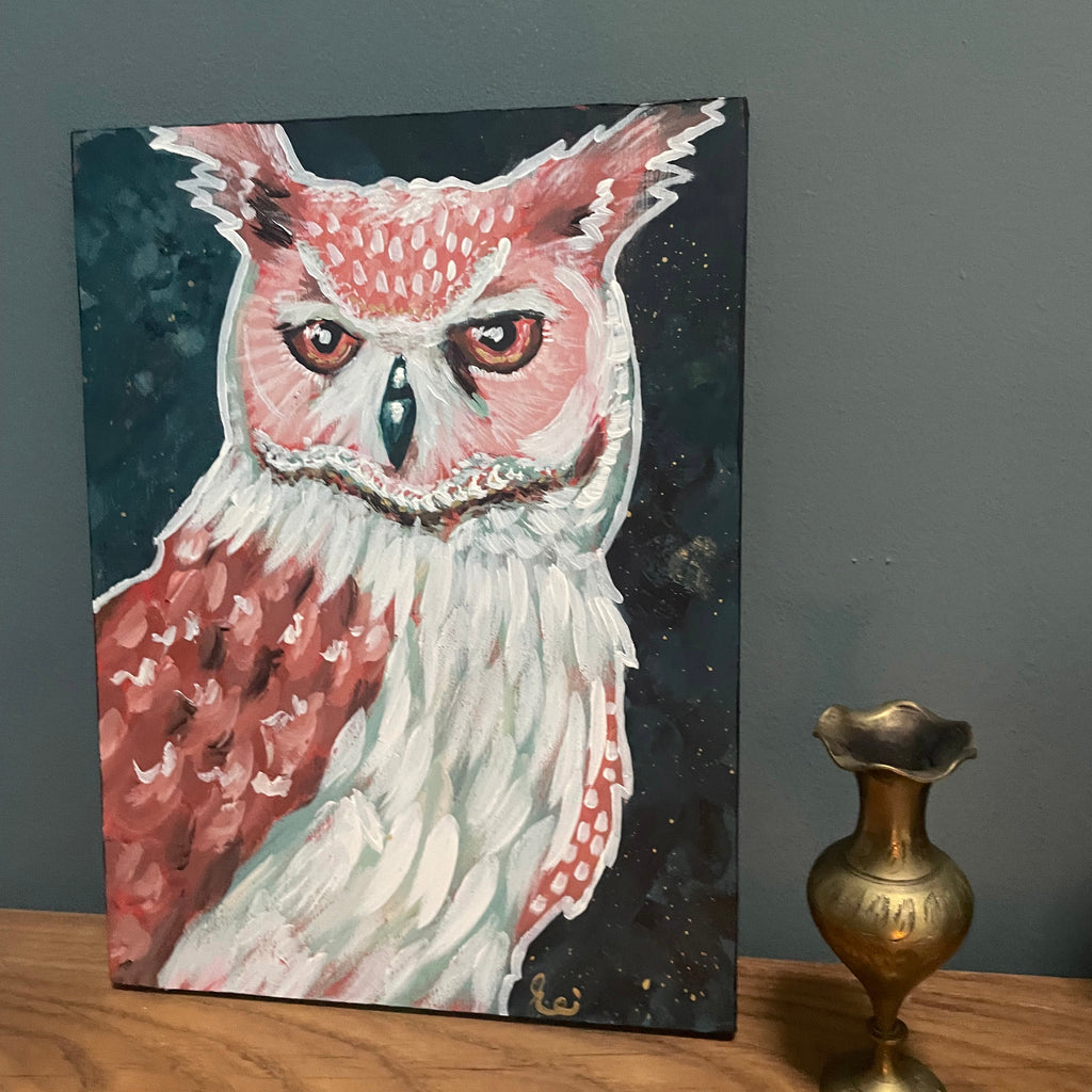 The Steady One - Owl Original Painting