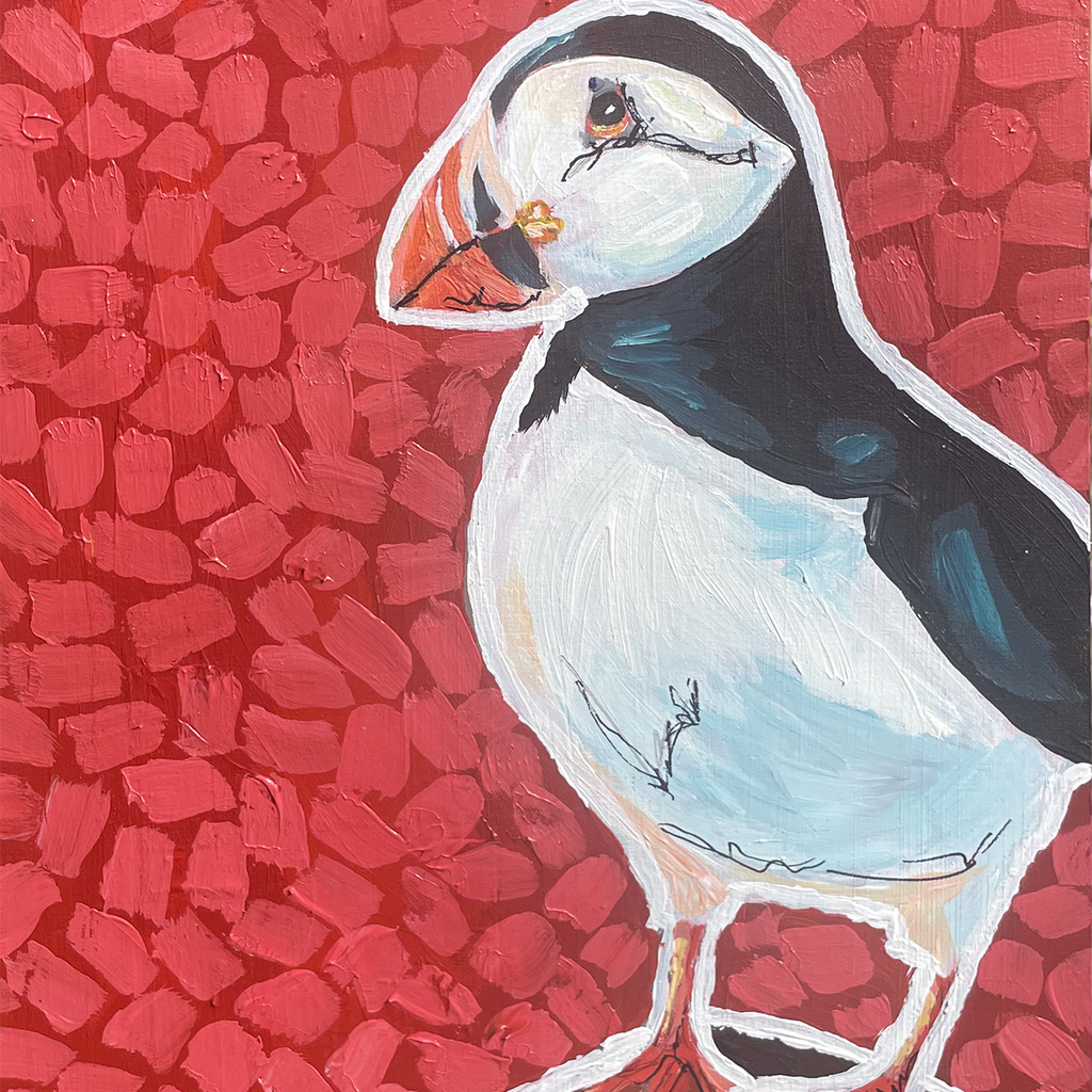 The Playful One - Puffin Original Painting