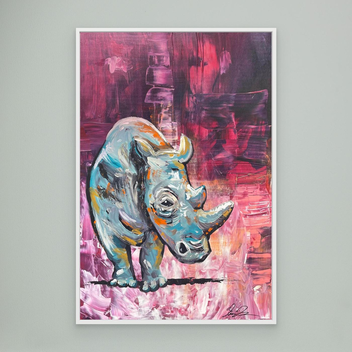 Ascend Through Stillness - Rhino Fine Art Print