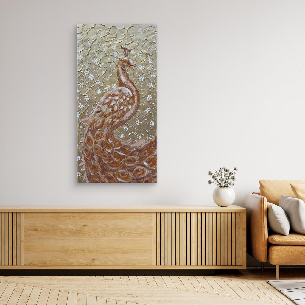 The Golden Peacock Original Painting