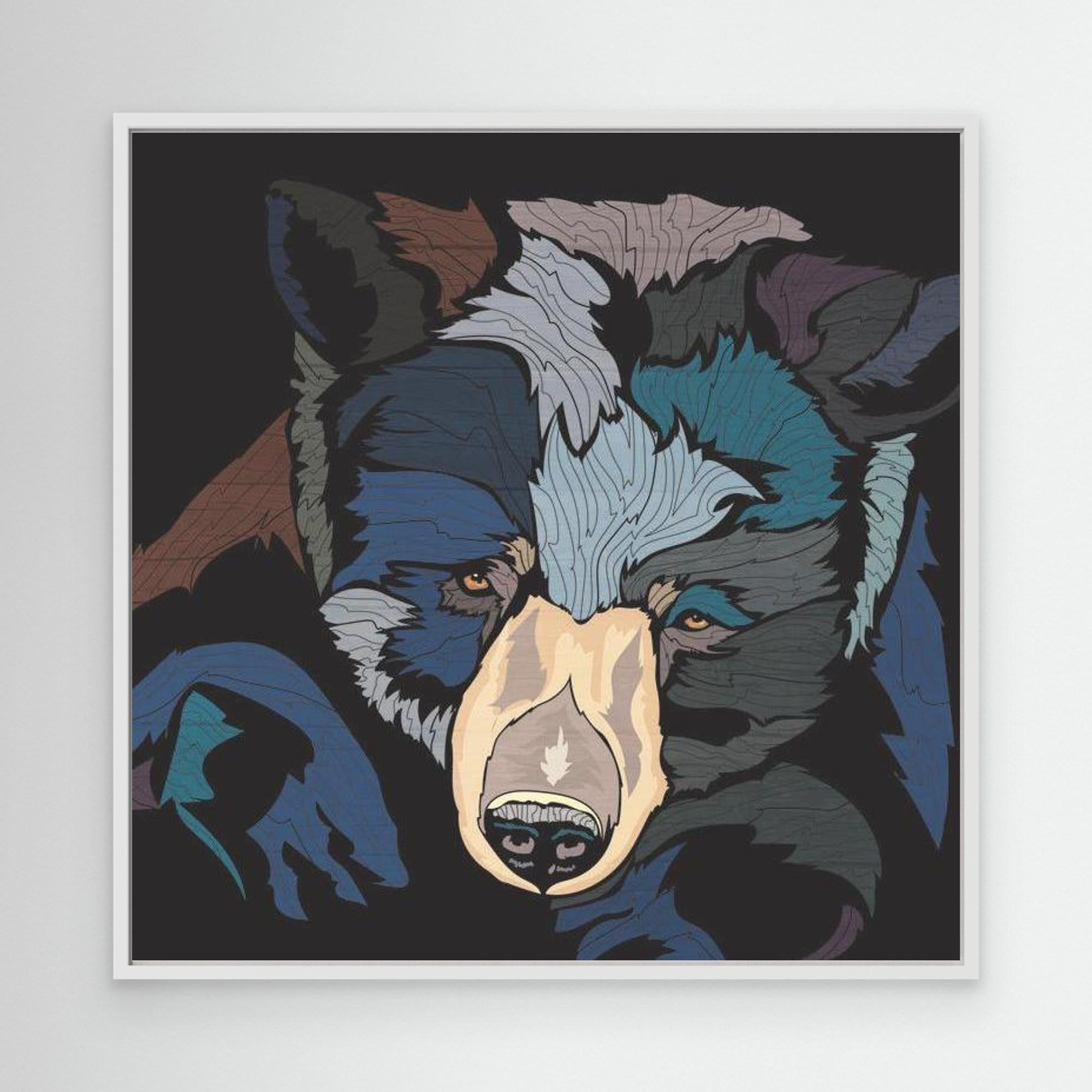 Maddy - Bear Print on Canvas 