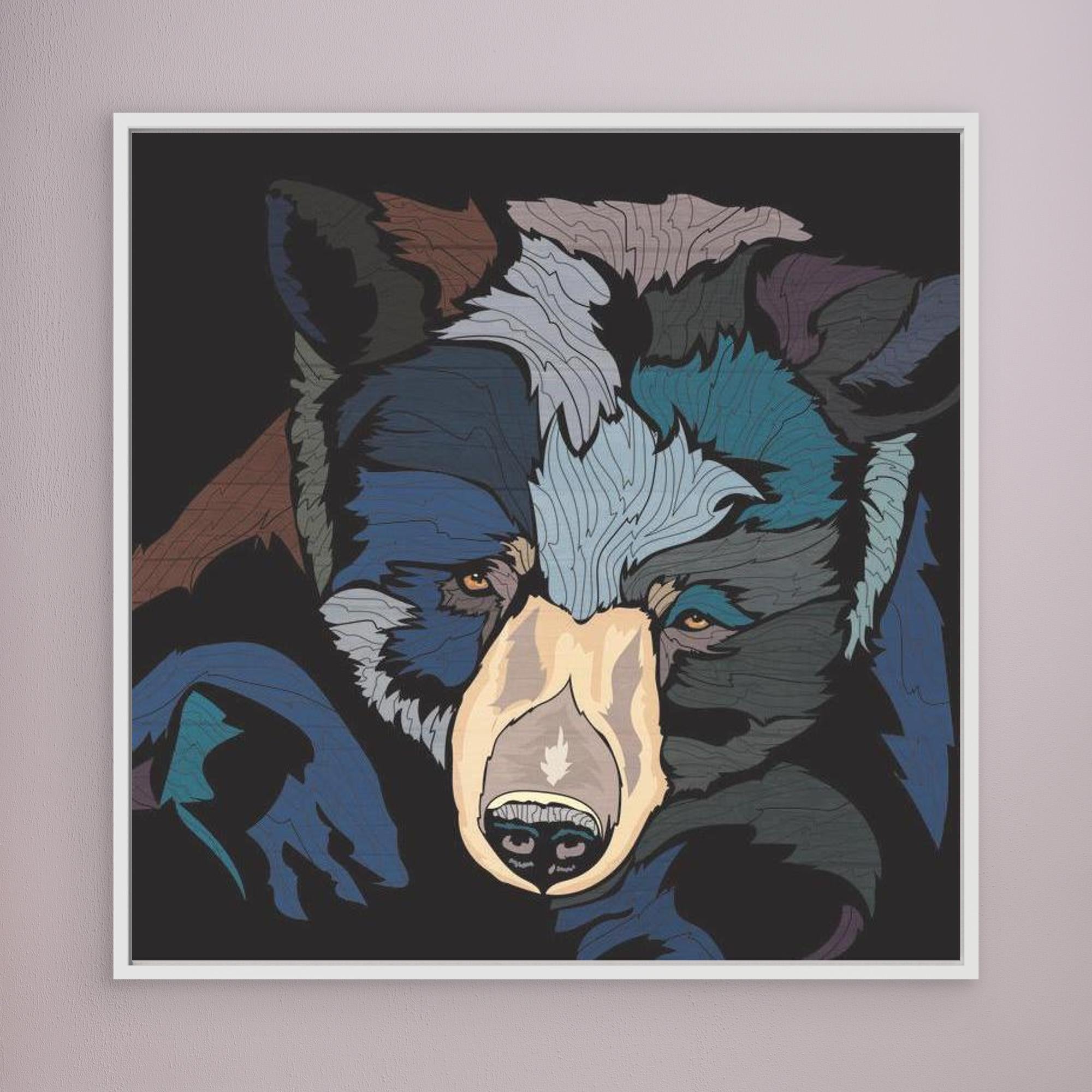 Maddy - Bear Print on Canvas 