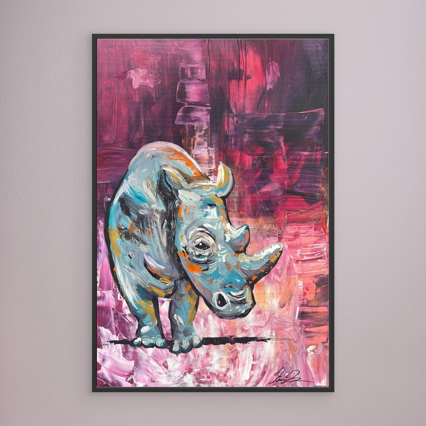 Ascend Through Stillness - Rhino Fine Art Print