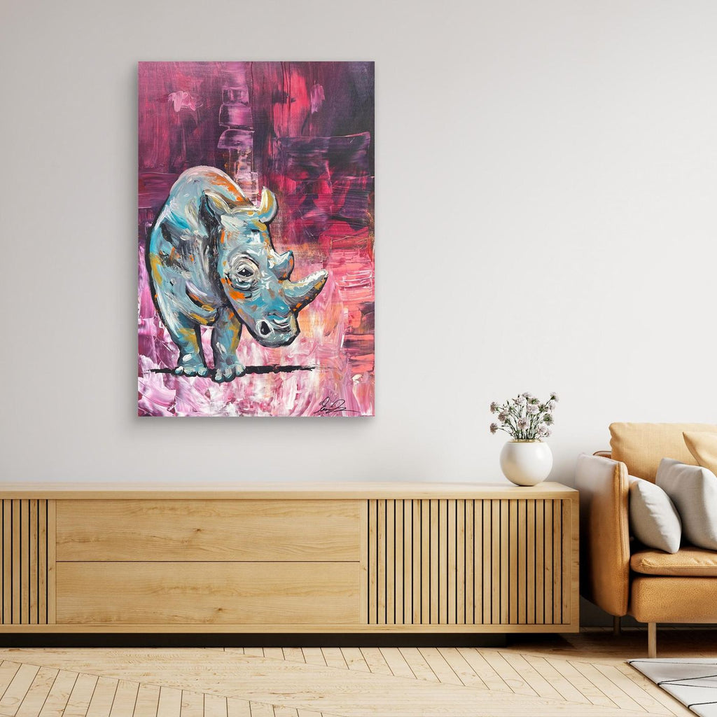 Ascend Through Stillness - Rhino Fine Art Print