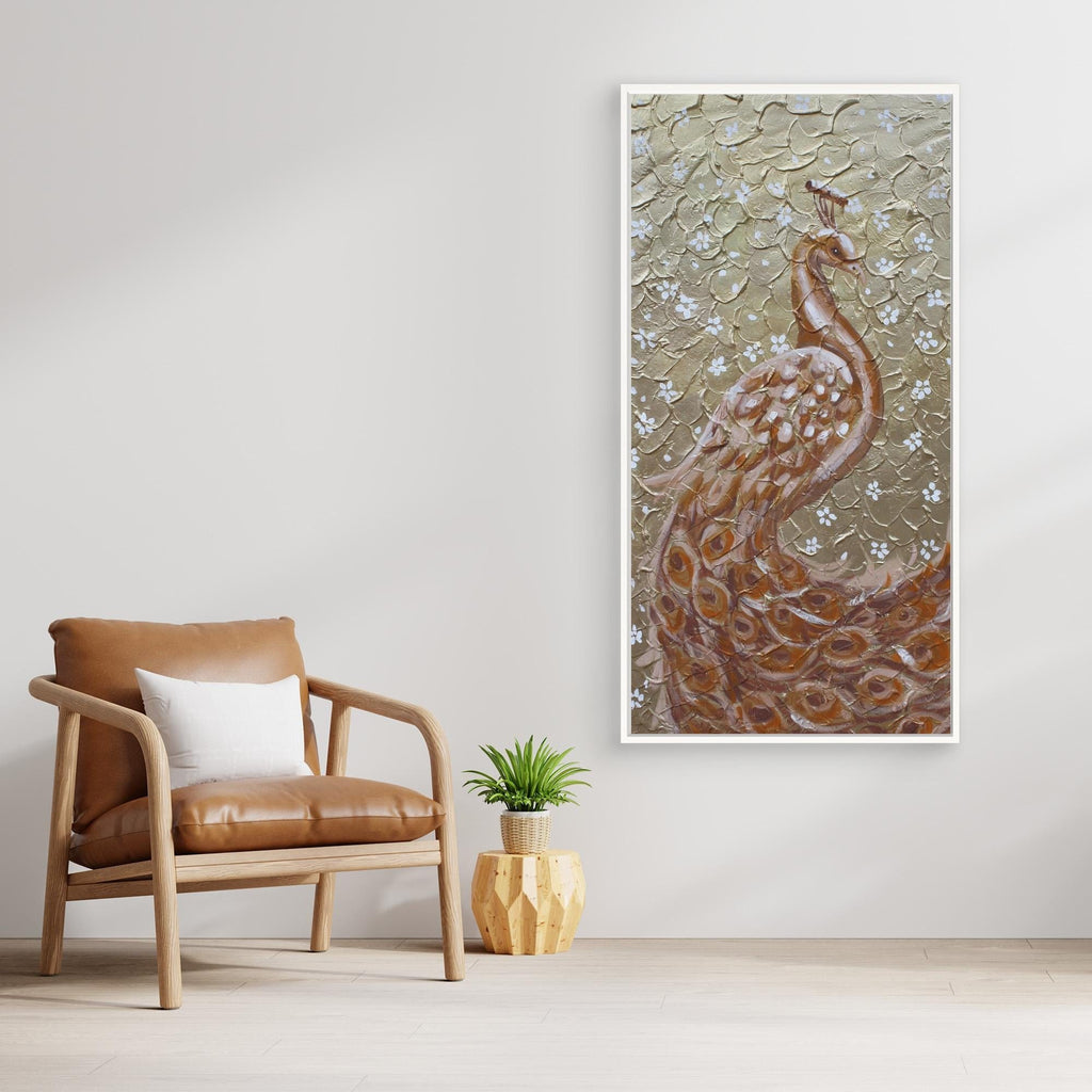 The Golden Peacock Original Painting