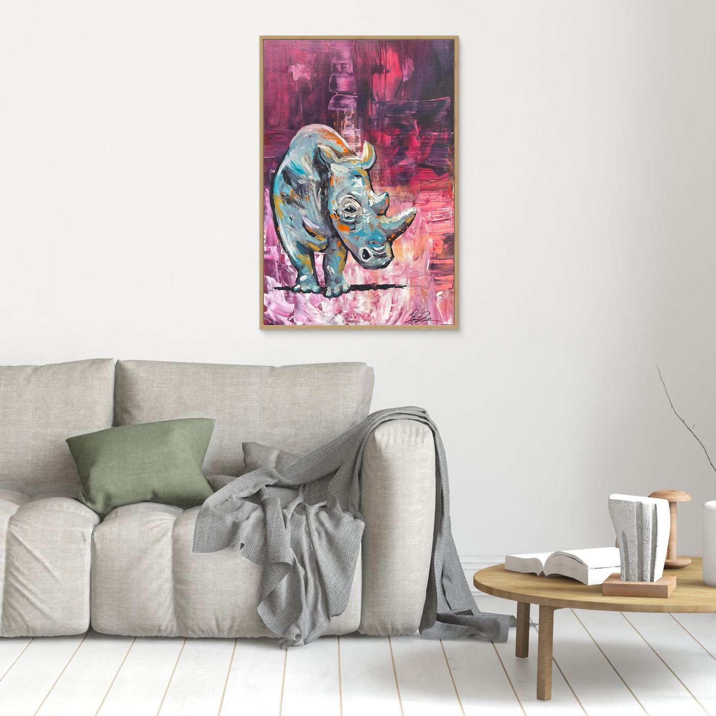 Ascend Through Stillness - Rhino Fine Art Print