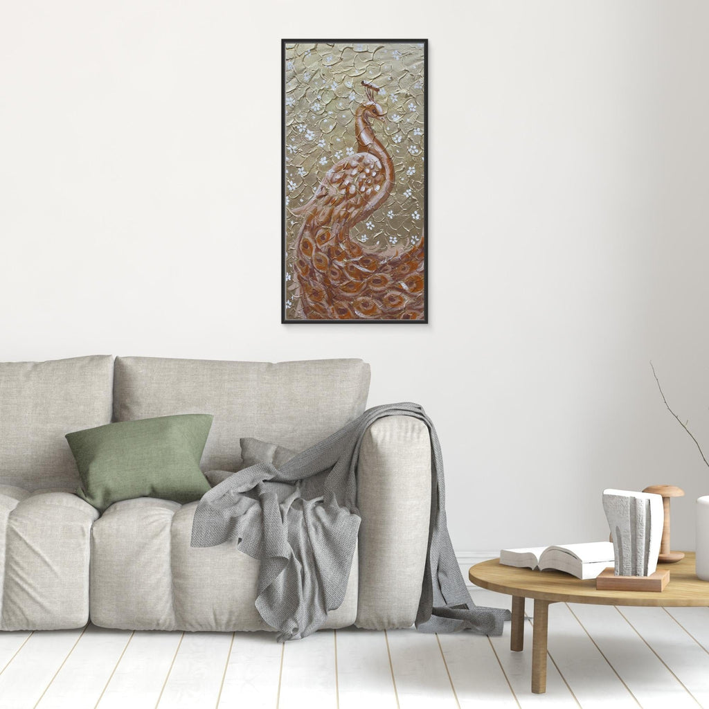 The Golden Peacock Original Painting