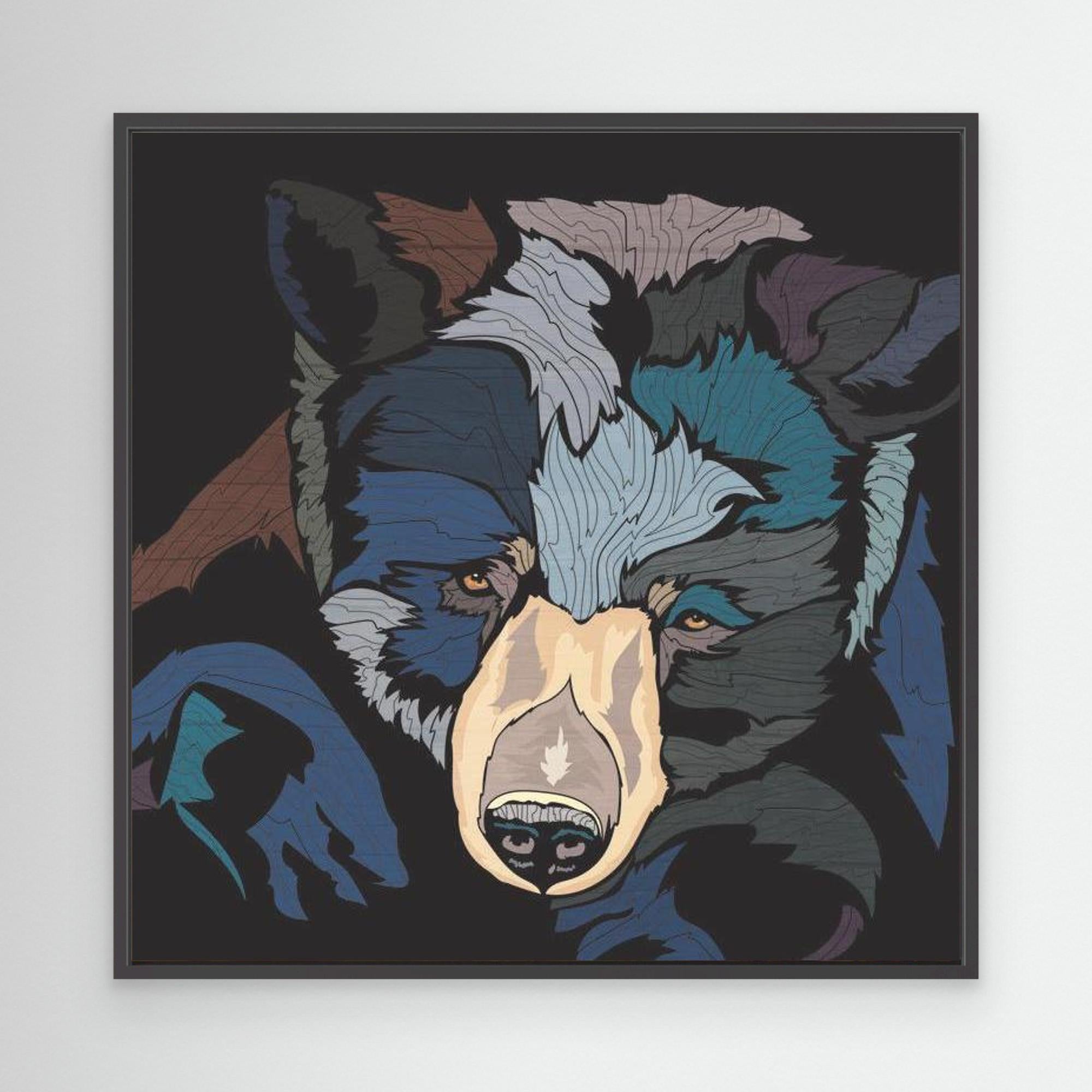 Maddy - Bear Print on Canvas 