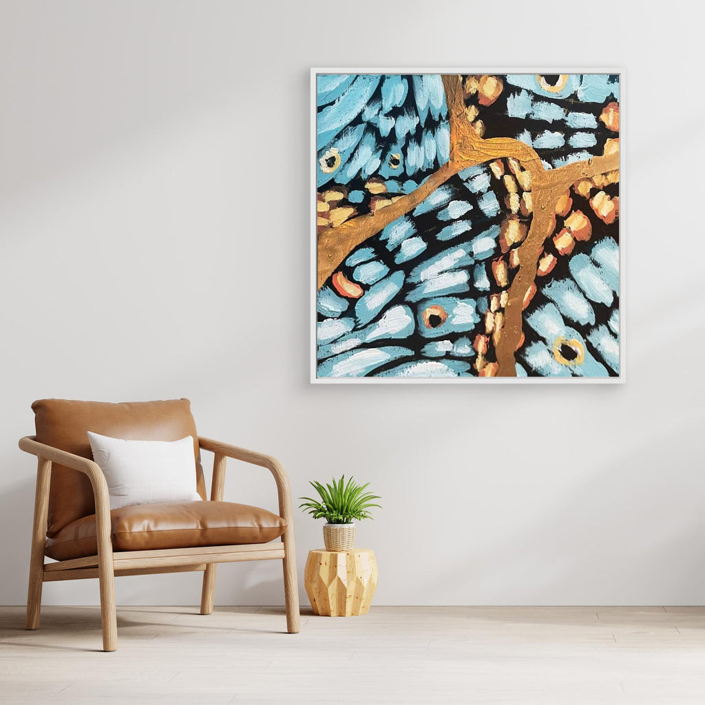 Becoming Butterflies #2 White Peacock Butterfly Canvas Print