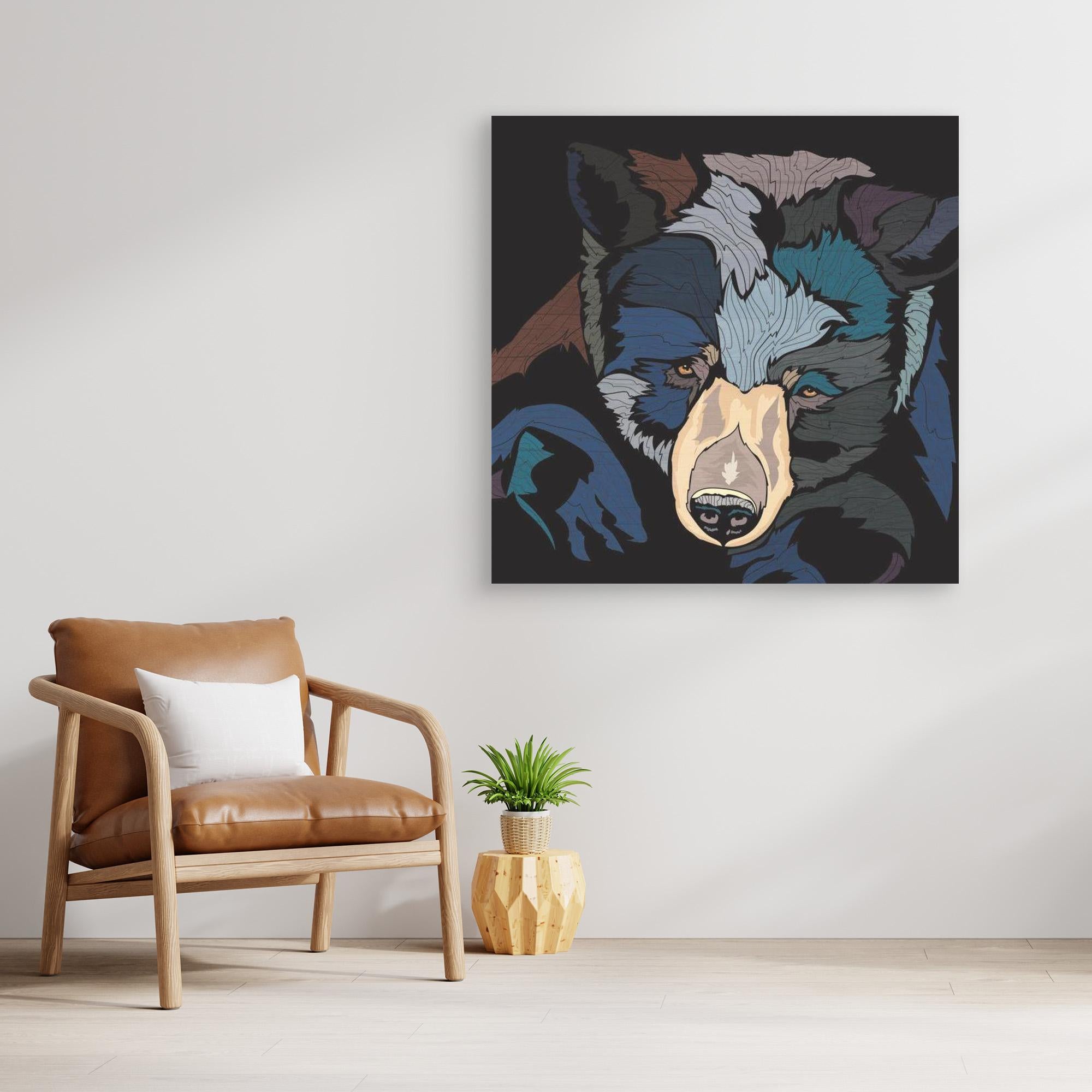 Maddy - Bear Print on Canvas 